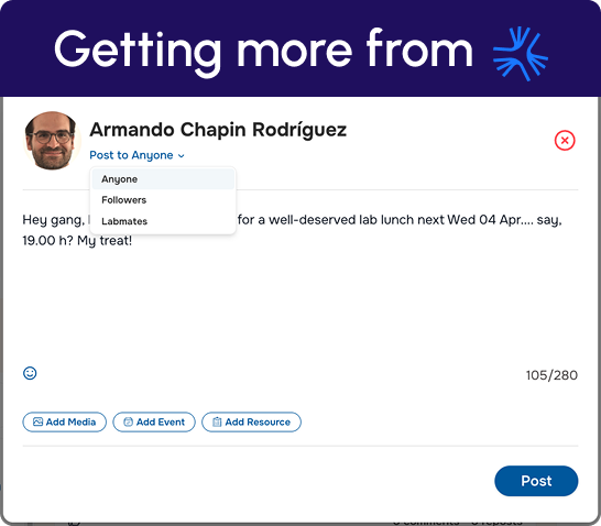 Lab intranet posting tip card